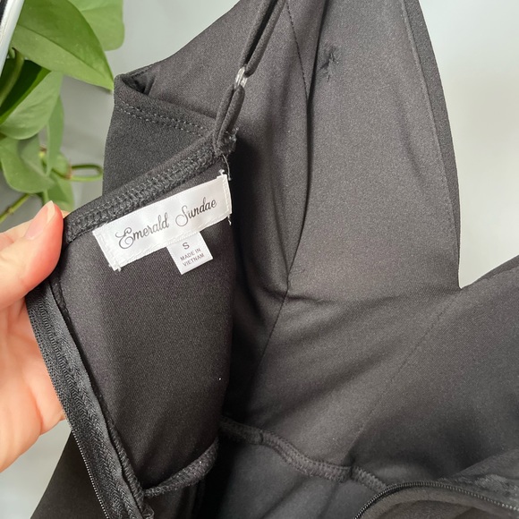 Formal Black Floor Length Dress- Size SMALL - Picture 5 of 11